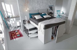 Giường ngủ kết hợp tủ đồ- giải pháp hoàn hảo cho phòng hẹp