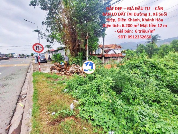 ĐẤT ĐẸP – GIÁ ĐẦU TƯ  - CẦN BÁN LÔ ĐẤT TẠI Đường 1, Xã Suối Hiệp, Diên Khánh,