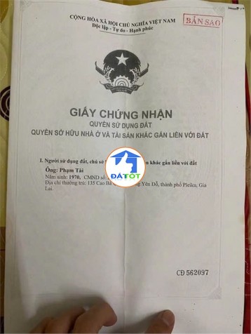 HOT HOT - CẦN BÁN LÔ ĐẤT TẠI 135 Cao Bá Quát, P. Yên Đỗ TP.Pleiku , Gia Lai