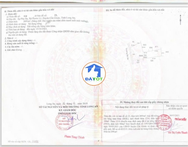 ĐẤT ĐẸP - ĐẦU TƯ SINH LỜI - Cần Bán Gấp Lô Đất Tiềm Năng Xã Phước Lý, Cần