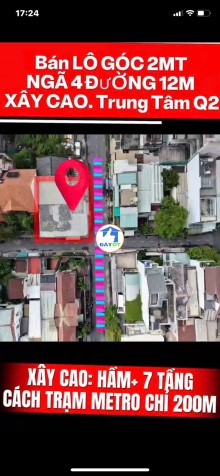 Bán Đất Góc 2 Mặt Tiền 9 Đăng Tiến Đông Ngay Ga Metro An Phú TP Thủ Đức