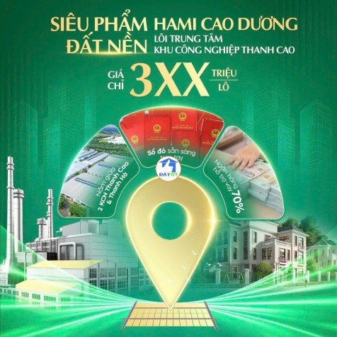 ???? LÔ GÓC 2 MẶT TIỀN – GIÁ CHỈ 4XX TRIỆU Tại Cao Dương, Phú Thọ (Lương Sơn, - 300 Tổng diện tích - 65 m²