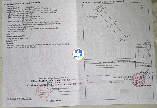 ĐẤT ĐẸP- GIÁ ƯU ĐÃI CHÍNH CHỦ BÁN NHANH LÔ ĐẤT TIỀM NĂNG TẠI Phường Nhơn trạch