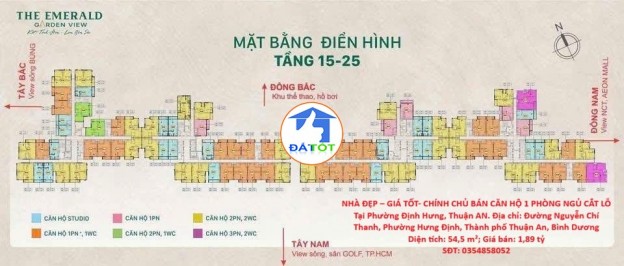 NHÀ ĐẸP – GIÁ TỐT- CHÍNH CHỦ BÁN CĂN HỘ 1 PHÒNG NGỦ CẮT LỖ Tại Phường Định