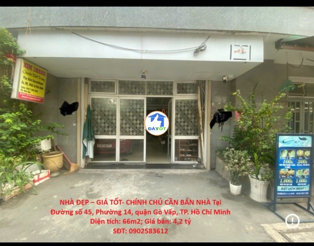 NHÀ ĐẸP – GIÁ TỐT- CHÍNH CHỦ CẦN BÁN NHÀ Tại Đường số 45, Phường 14, quận Gò