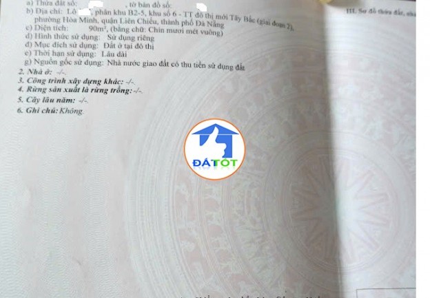 Bán cặp đât đường 10,5m Thanh Nghị - trục thông Nguyễn Sinh Sắc - 12600000 Tổng diện tích - 180 m²