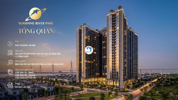 SUNSHINE RIVER PARK  0931711838– GIÁ TRUNG BÌNH CHỈ 145 TRIỆU/M² TẠI LÕI TÂY HỒ