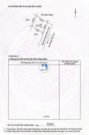 ĐẦU TƯ LÀ SINH LỜI - ĐẤT CHÍNH CHỦ Gần Chợ Phù Lưu, Phường Tràng Minh, Quận - 1 Tổng diện tích - 41 m²
