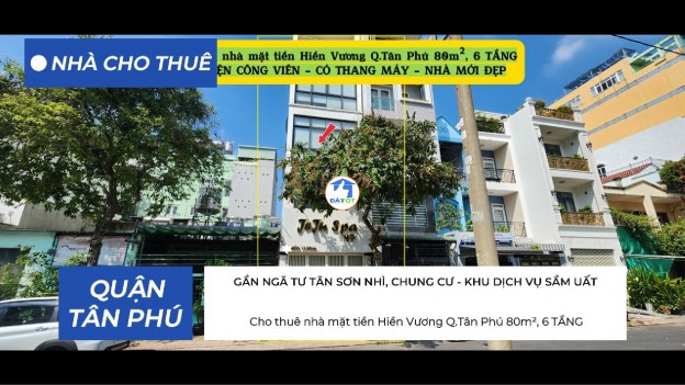 Cho thuê nhà mặt tiền Hiền Vương Q.Tân Phú 80m², 6 TẦNG