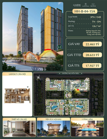 ???? SIÊU PHẨM GỌI TÊN CĂN 3PN+1 MASTERISE – LUMIÈRE HANOI SEASONS GARDEN