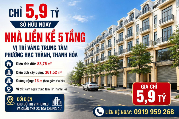 LIỀN KỀ, SHOPHOUSE CUỐI CÙNG - CENTRAL RIVERSIDE. NHẬN NHÀ NGAY.  CĐT: 09666