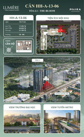 ???? SIÊU PHẨM CĂN GÓC 3BR+  VIEW TUYẾN METRO TẠI MASTERISE HANOI SEASONS GARDEN