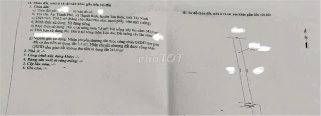 ĐẤT ĐẸP- GIÁ TỐT BÁN NHANH LÔ ĐẤT ĐẦU TƯ LÀ SINH LỜI TẠI huyện Tân Biên, tỉnh