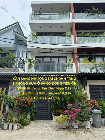 CẦN SANG NHƯỢNG LẠI CHDV 4 TẦNG 8 PHÒNG VỪA Ở VÀ CÓ DÒNG TIỀN ỔN ĐỊNH Phường