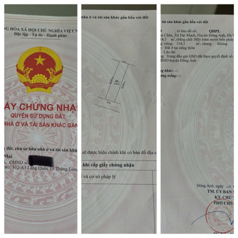 CHÍNH CHỦ Cần Bán Lô Đất Đấu Thầu Tại Thôn Mai Châu, Xã Thiên Lộc, Thành Phố Hà