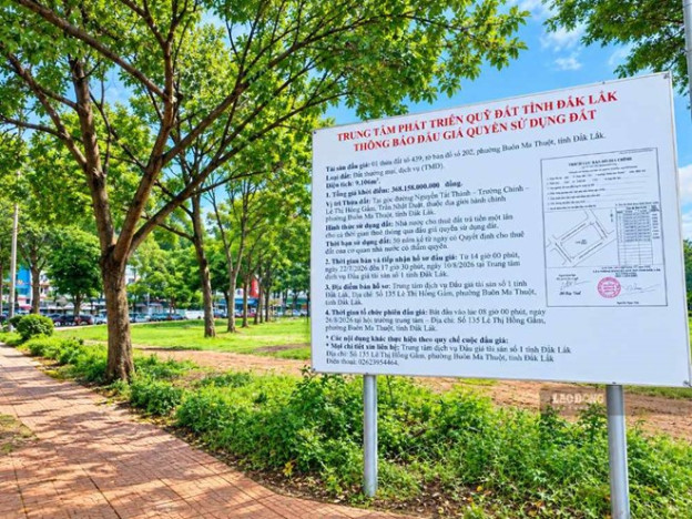 Đắk Lắk rà soát giá khởi điểm các khu đất vàng đấu giá không thành