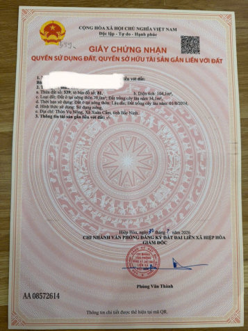 ĐẤT XUÂN CẨM – BẮC NINH | 104,1M² – GIÁ 50TR/M² – CƠ HỘI ĐẦU TƯ!