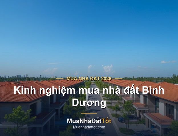 Kinh nghiệm mua nhà đất Bình Dương 2026: khu vực tiềm năng, giá & lưu ý