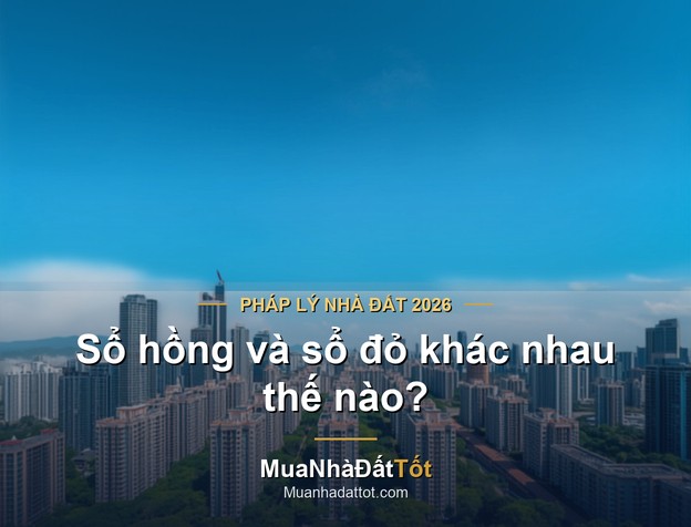 Sổ hồng và sổ đỏ khác nhau thế nào? Phân biệt và lưu ý khi mua nhà đất